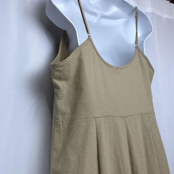 Hem & Thread Large Tan Womens Romper Jumper Cropped Overalls Pant NWOT - Picture 6 of 12
